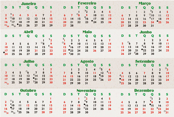 Calend�rio 2005